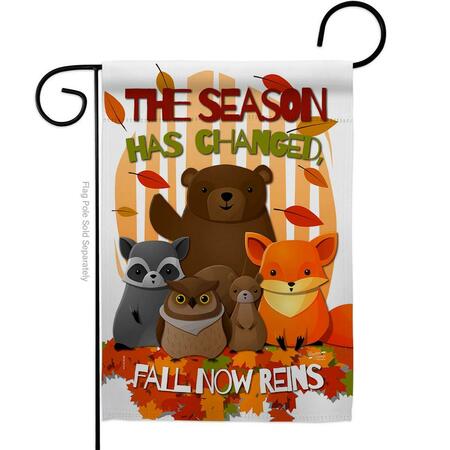 PATIO TRASERO 13 x 18.5 in. Fall Now Reins Garden Flag with Harvest & Autumn Double-Sided  Vertical Flags PA3873028